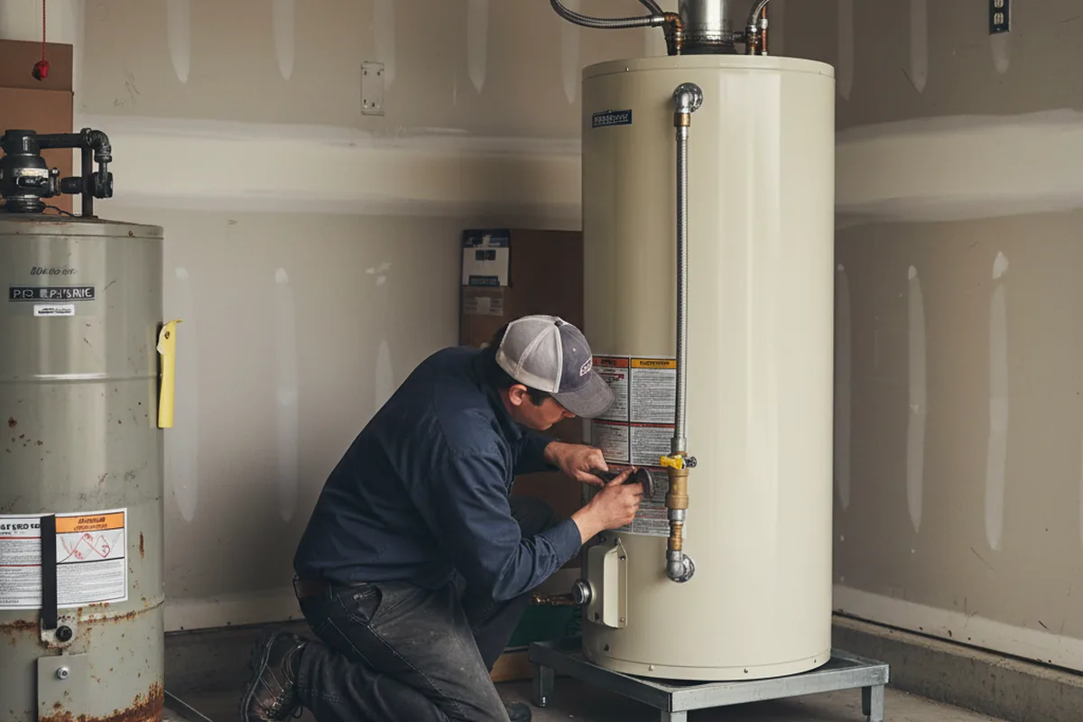 Water heater and shutoff valve replacement in Leesville